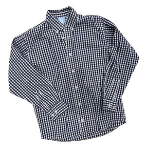 Bella Bliss Navy Soft Check Button Down Collared Shirt